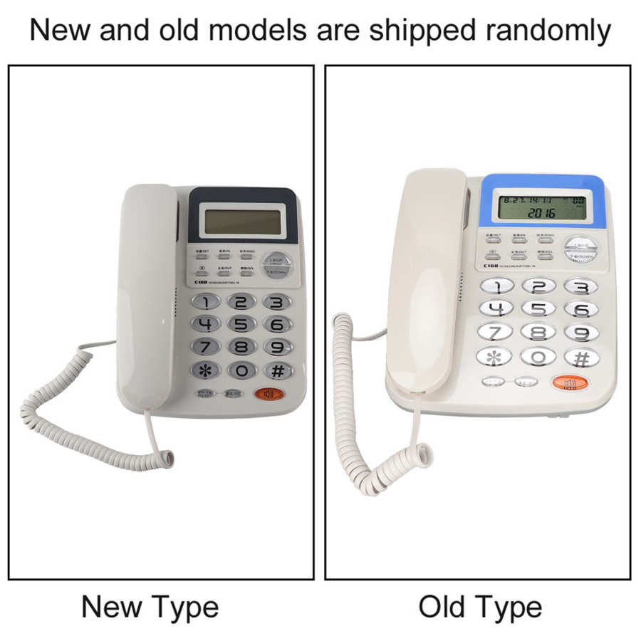 W168 Corded Telephone Caller ID Landline Phone with LCD Screen for Home Office Hotel