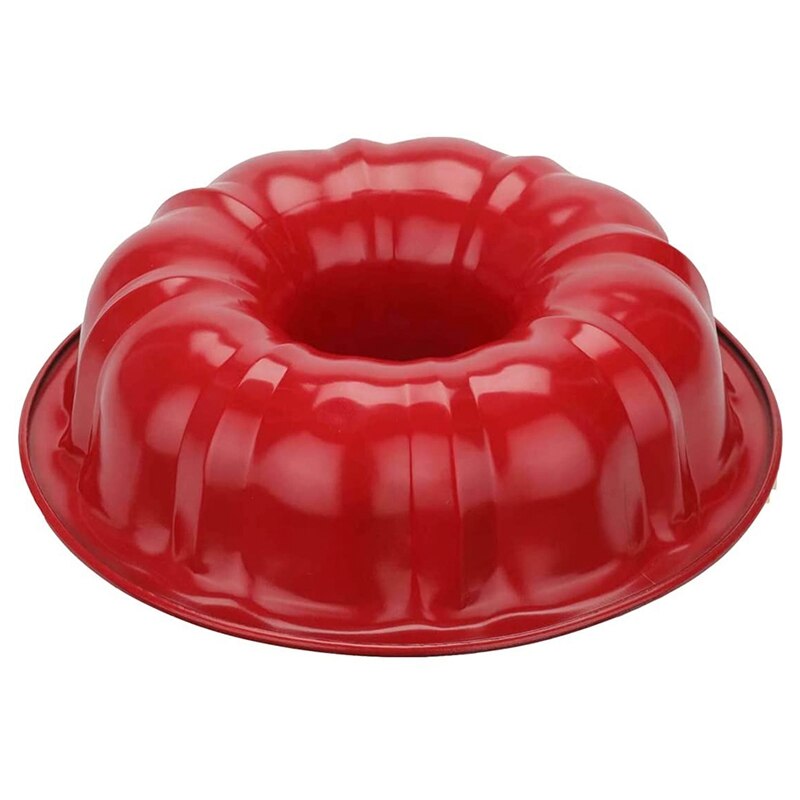 Round Non Stick Fluted Cake Pan Tin Ring Round Baking Tray Bakeware Mould Pan for Donut, Muffin, Cake, Cookie, Pudding: Default Title