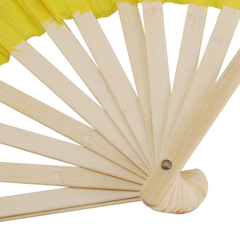 Éventail de danse flamme en soie trois couleurs dégradées, pliable à la main, en bambou, décoration pour femmes, artisanat de maison