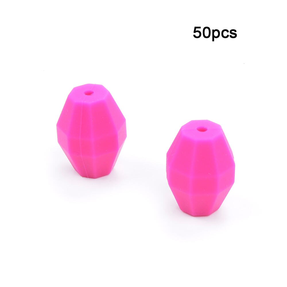 LOFCA perles de dentition en chêne | Perles de forme géométrique en Silicone, de alimentaire sans BPA pour bébé, chaîne à mâcher, diy: Violet red