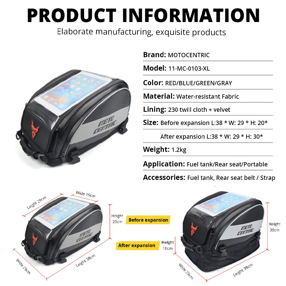 Oxford – sac de réservoir étanche pour Moto, sacoche de selle pour casque, sac d'huile et de carburant, magnétique, boîte aux lettres