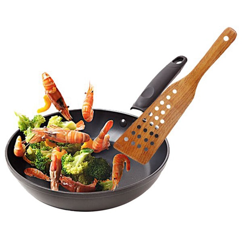 Utensilios de Cocina de madera, juego de utensilios de cocina, cucharas de Cocina de madera, espátula giratoria y espátula, 3 uds.