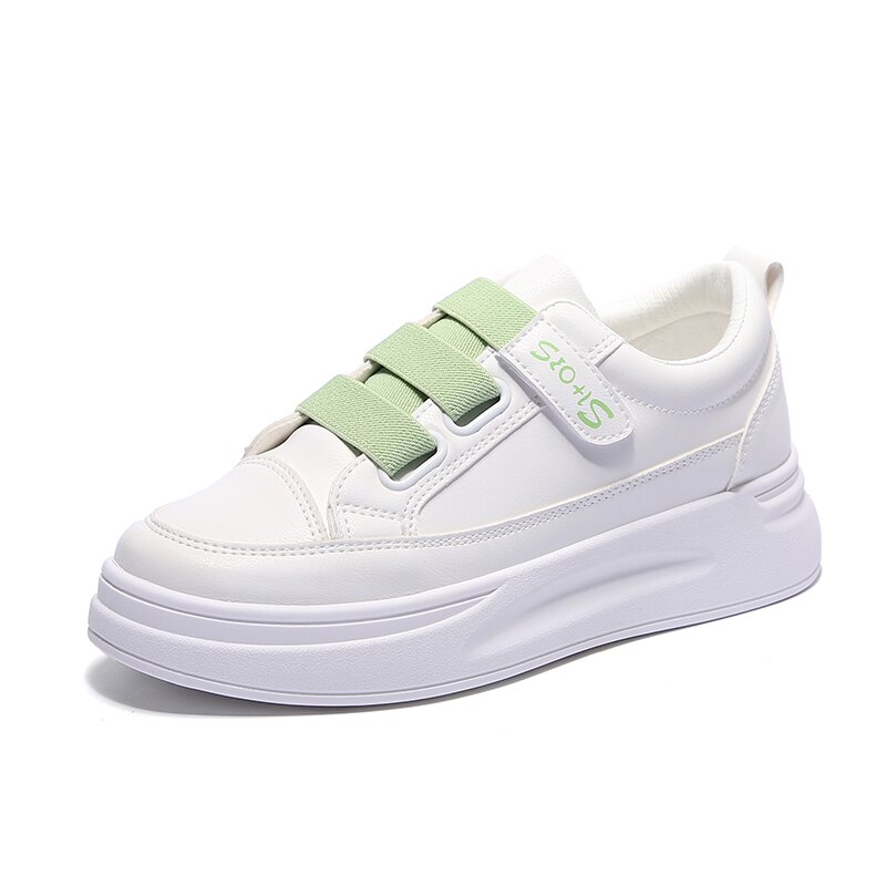 Damen Leichte Klett Kleine Weiße Schuhe Komfortable Hohe und Niedrigen Turnschuhe Wanderschuhe: Grün / 40
