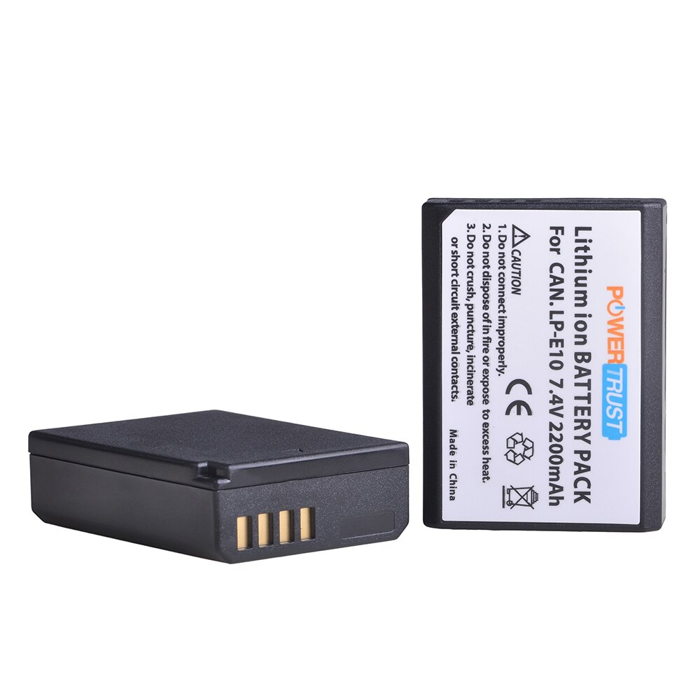 LP-E10 Battery and Dual Charger for Canon EOS Rebel T6, T7, T3, T5,Kiss X50, Kiss X70, EOS 1100D, EOS 1200D, EOS 1300D / 2000D