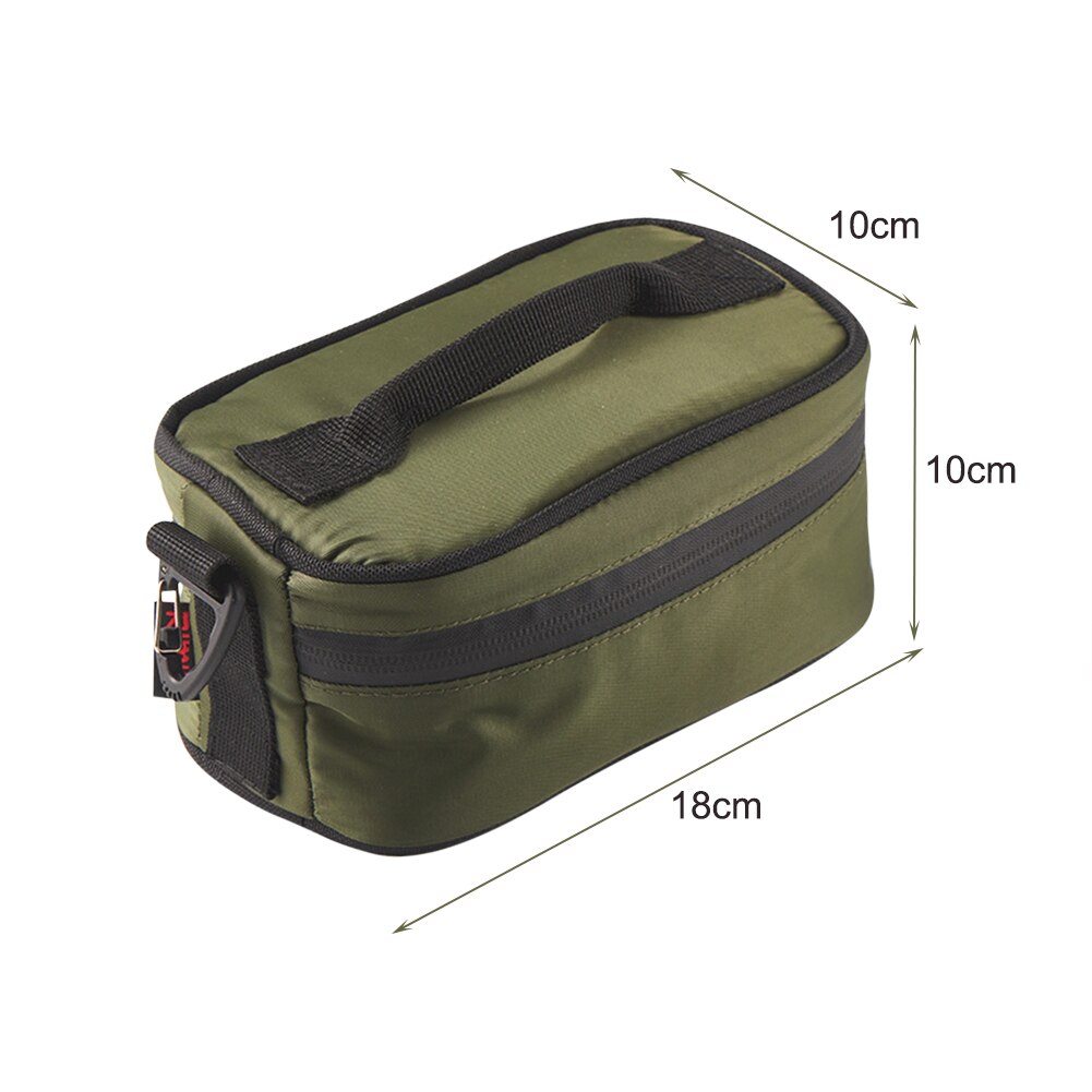 Outdoor Outing Camping Lunch Boxes Aluminum Thermal Food Picnic Bento Box Travel Portable Insulation Tableware Storage Bags: Army Green