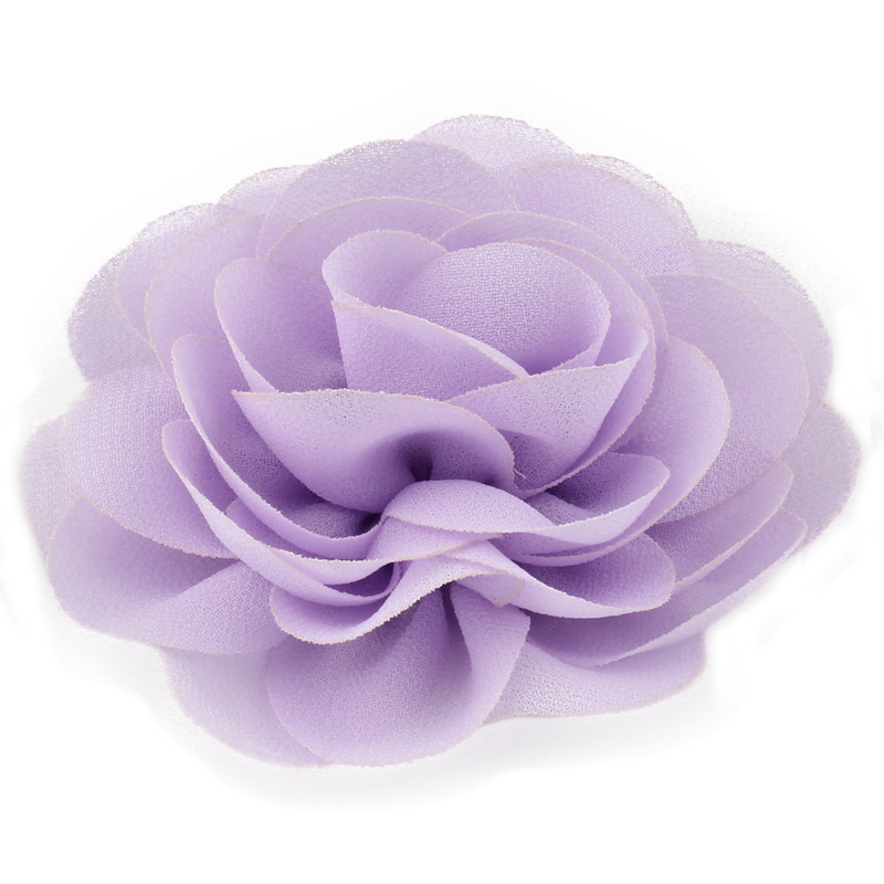 10 peças 20 cores 8.5cm 2024 flores de cabelo de tecido rosa enroladas para crianças meninas acessórios de cabelo pétalas de chiffon flor de papoula grampos de cabelo: XXS / Azul