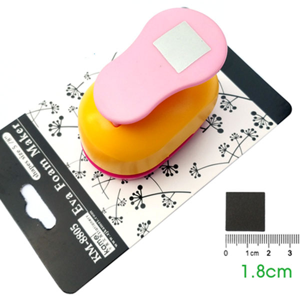 18mm-53mm Square Shaped craft punch Scrapbooking School DIY Paper Cutter EVA foam Geometry Hole Punches: 1pc 18mm