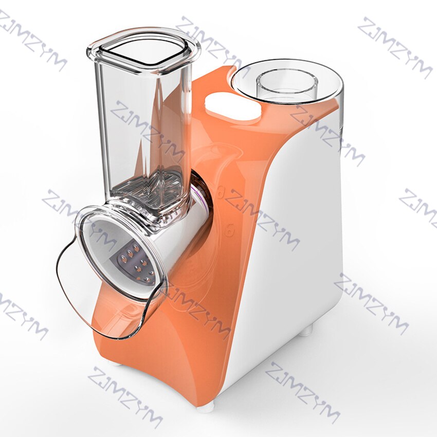 150W Multifunctionele Elektrische Salade Fruit Slicer Cutter Wortel Aardappel Chopper Groenten Rasp Snijmachine Keuken Tol: orange