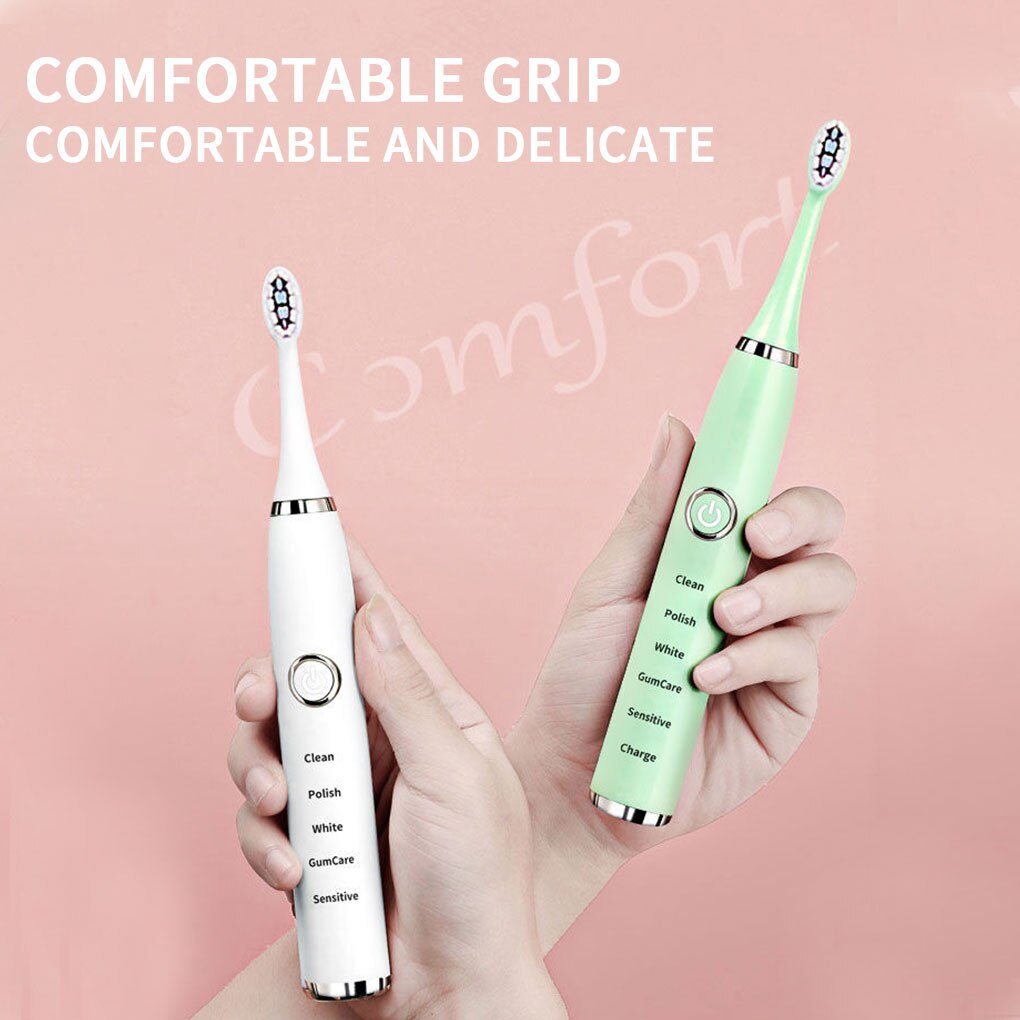 Super Sonic Electric Toothbrushes for Adults Kid Smart Timer Whitening Toothbrush IPX7 Waterproof Replaceable AA Battery Version