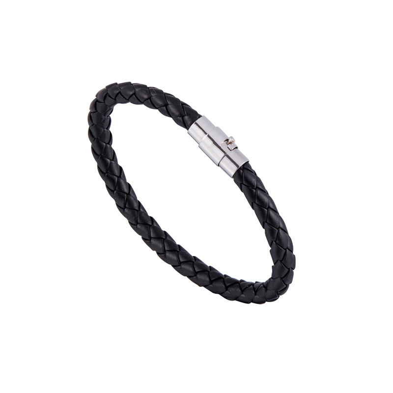 15 kleuren Geweven Armbanden Paar Armband Magnetische Sluiting Mannen Vrouwen Gevlochten Lederen Staal Lederen Touw Ketting Sieraden