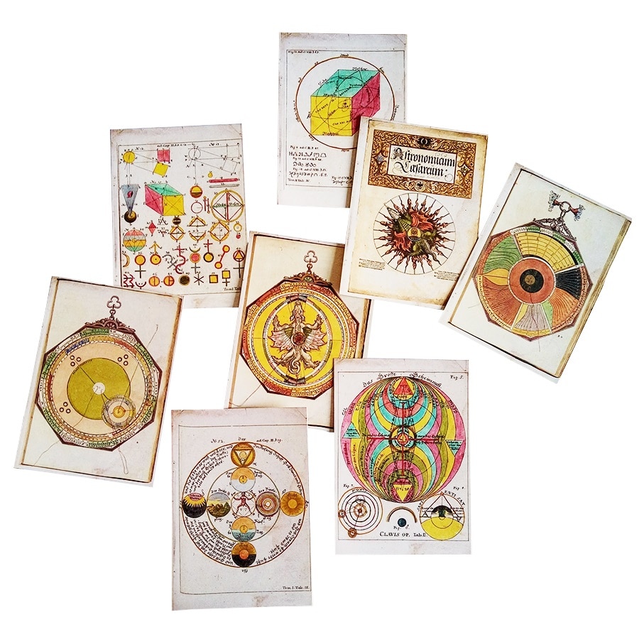 16 Stks/partij Herstellen Van Oude Manieren Astrolabe Stijl Postkaart Decoratie Kaart Wenskaart