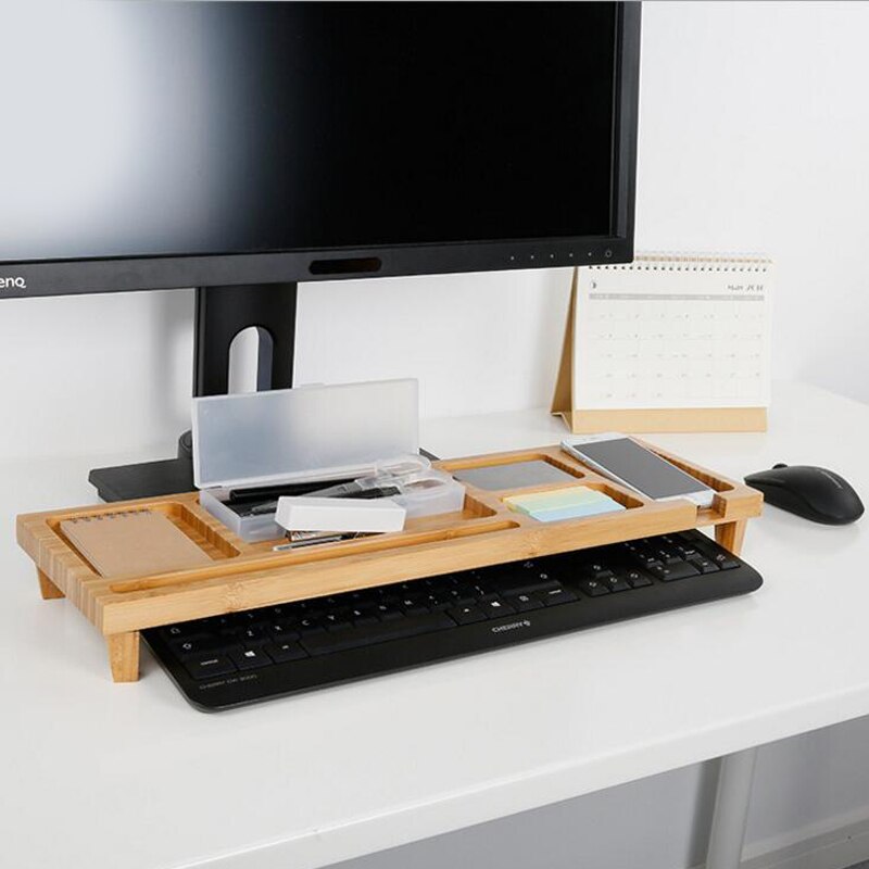 Computer Keyboard Stationery Holder Wooden Office School Supplies Desk Accessories Organizer Stationery Holder