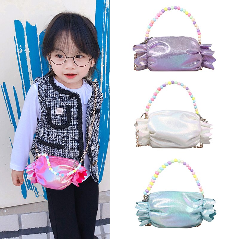 Carino Bambini mini Sacchetto 2020 Della Caramella Kawaii Borsa con Tracolla per Il bambino Ragazze Del Partito Della Perla Borse Sacchetto di Mano Po 'Della Ragazza Della Borsa Della Moneta regalo