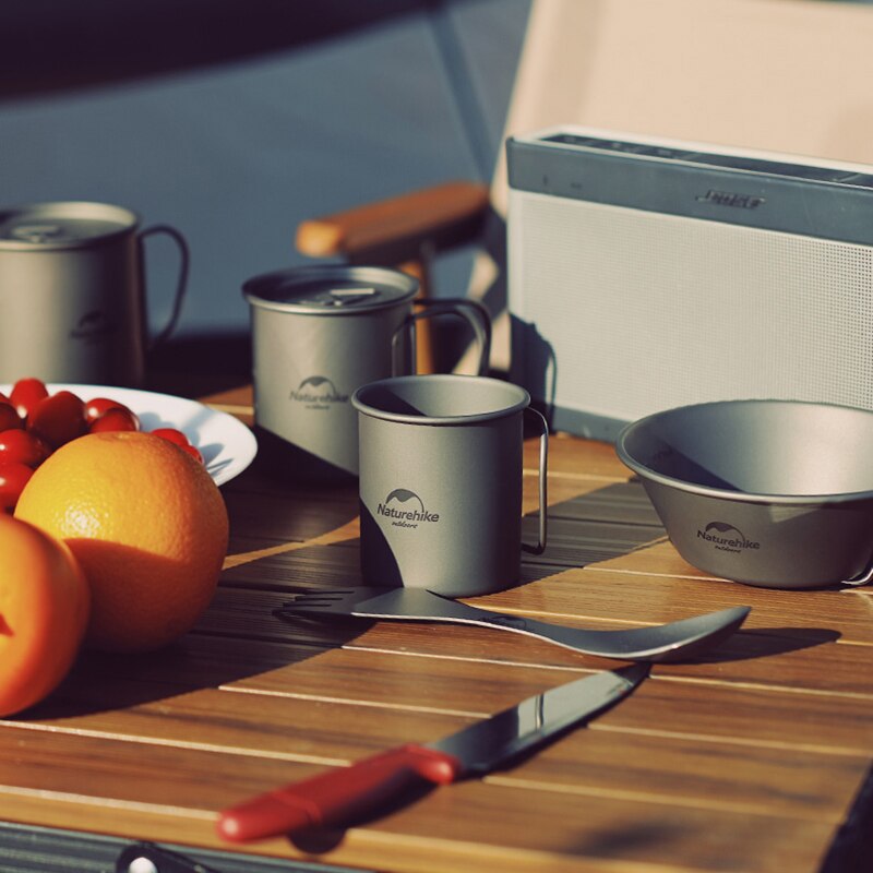 Ultralight Titanium Camping Cookware Outdoor Hiking Camping Kettle Cooking Portable Picnic Set Cocina Camping Cookware Kit