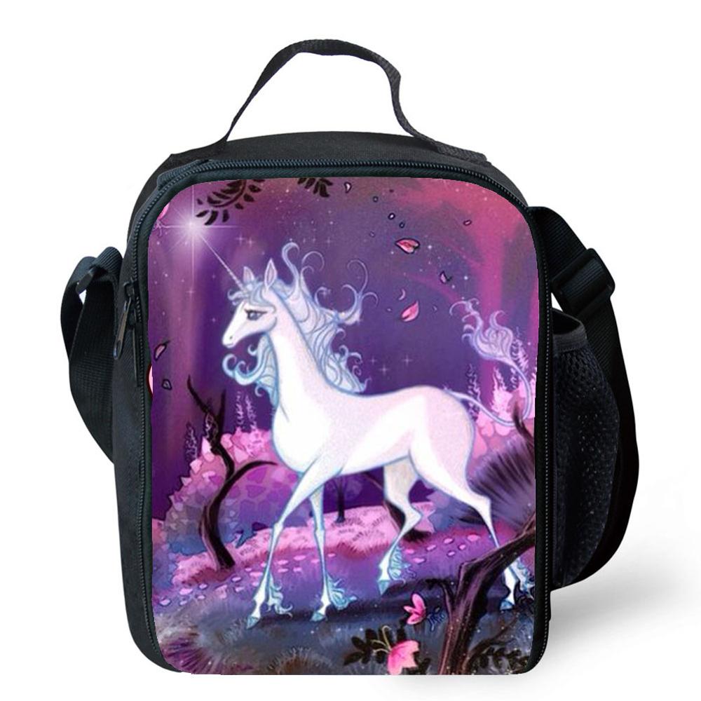 Hello Unicorn Lunch Bag Oxford Food Preservation Organizer Picnic Lunch Bags Fresh Fruit Insulation Pouch Cooler for Kids girls: 11