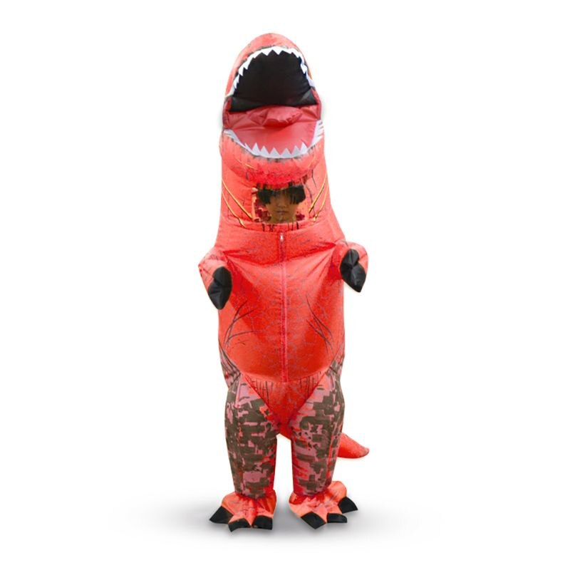 Inflatable Dinosaur Costume Mascot Child Adults Halloween Blowup Outfit Cosplay: R-S