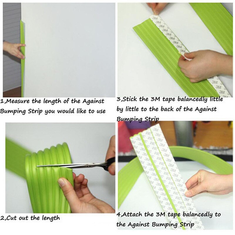 Table Edge Furniture Guard Strip Horror Crash Bar Foam Bumper Baby Safety Products Protection 2m