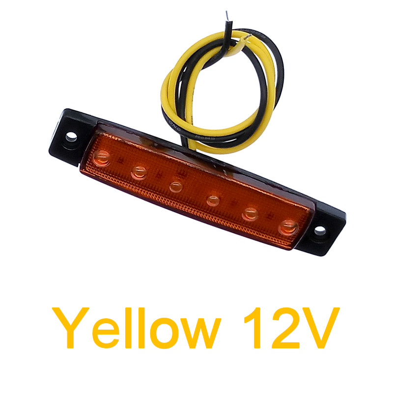 12V 24V LED Light For Cars Trucks Trailers Clearance Lamp lights For Trailer Boat Indicator light Trucks lights: YELLOW  12V