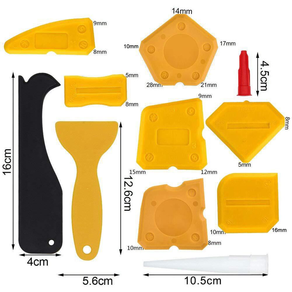 17 unids/set espátula selladora de silicona utensilio para quitar masilla o cemento herramienta de plástico + Kit de herramientas de silicona