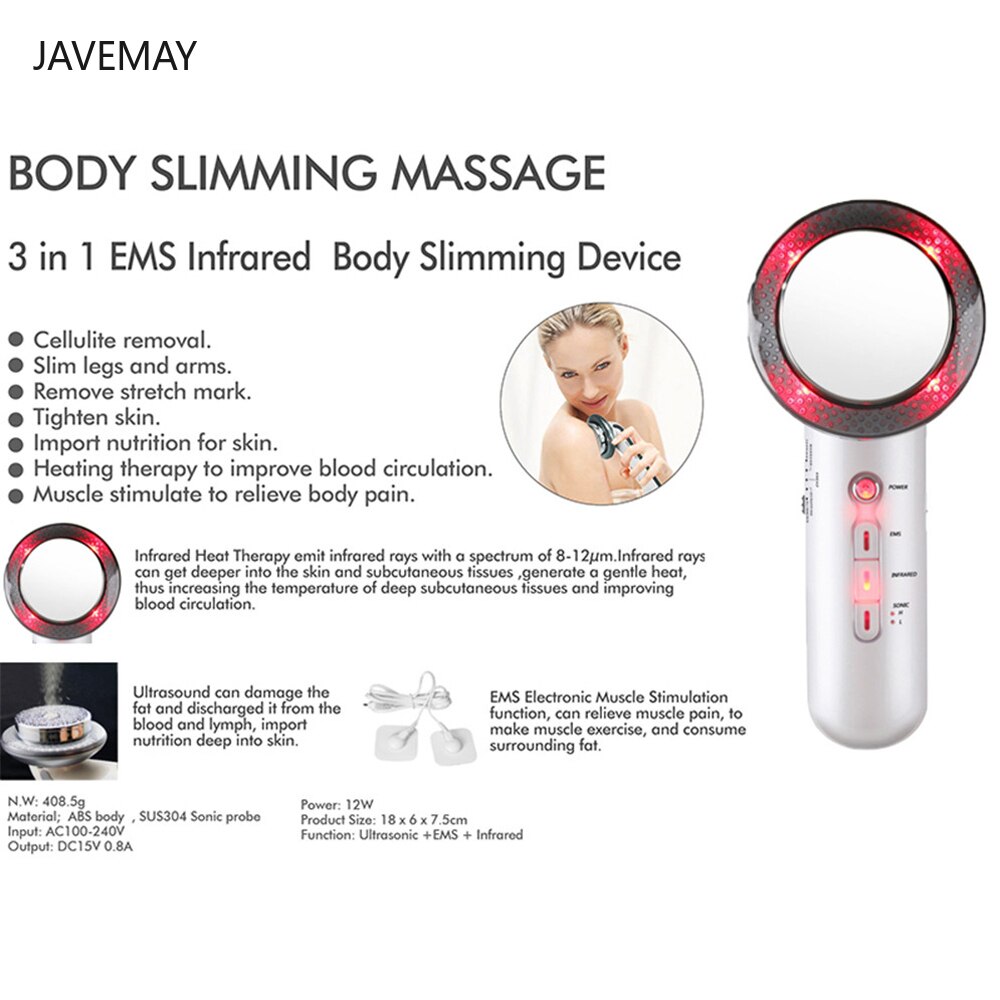 Ultraschall Kavitation ems Körper Abnehmen Massagegerät Gewicht Verlust Lipo Anti Zellulitis Fett Brenner Galvanische Infrarot Ultraschall Therapie