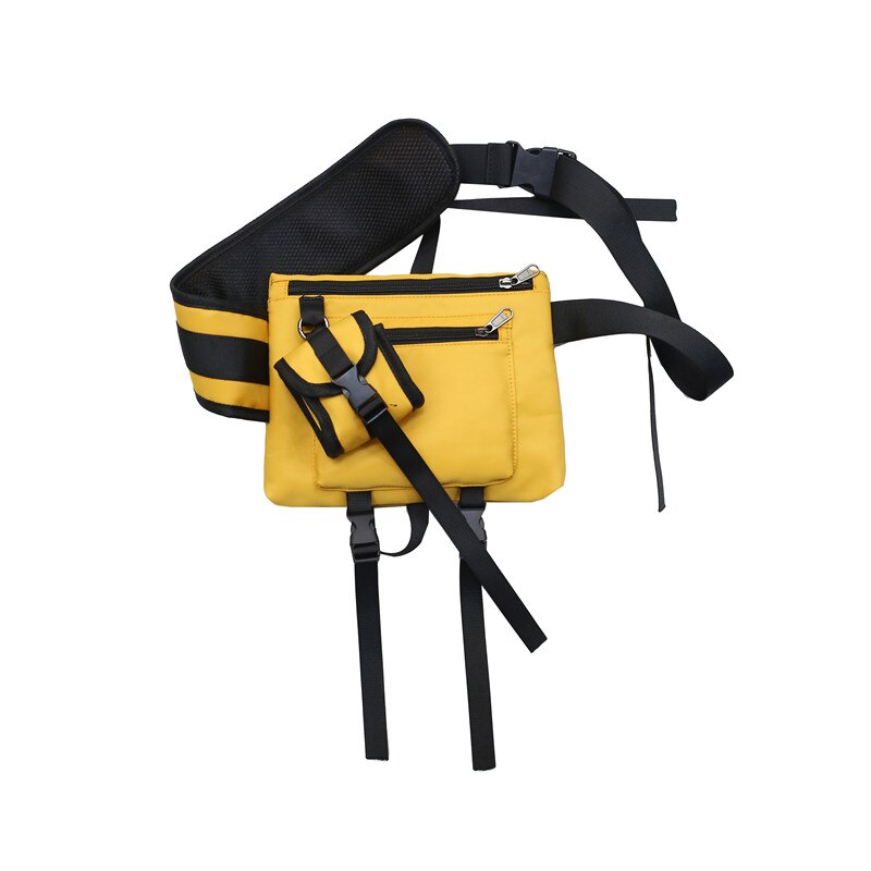 Multifunctionele Mode Crossbody Tassen Waterdicht Nylon Borst Pack Hip Hop Stijl Zwart Messengers Schoudertas Streetwear: YELLOW