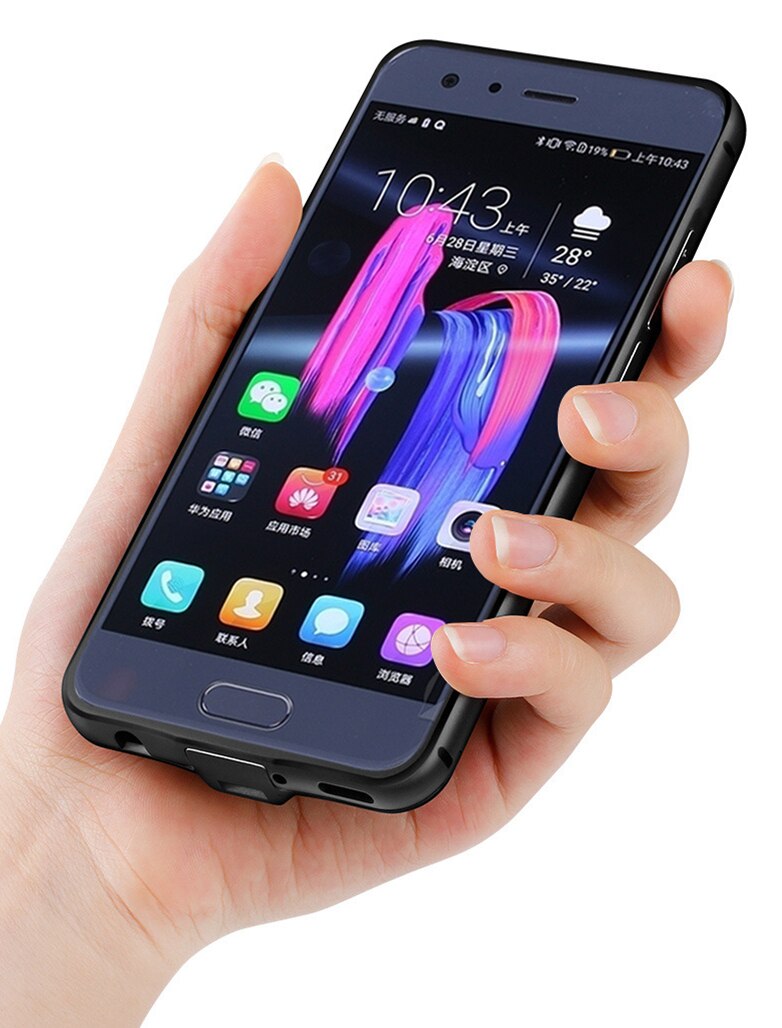 6000Mah Per huawei honor Cassa di Batteria di 9 Struttura In Metallo Caricatore di Sostegno Della Copertura di Caso di Potere del Pacchetto della Banca di Potere Per huawei honor 9 Cassa di batteria