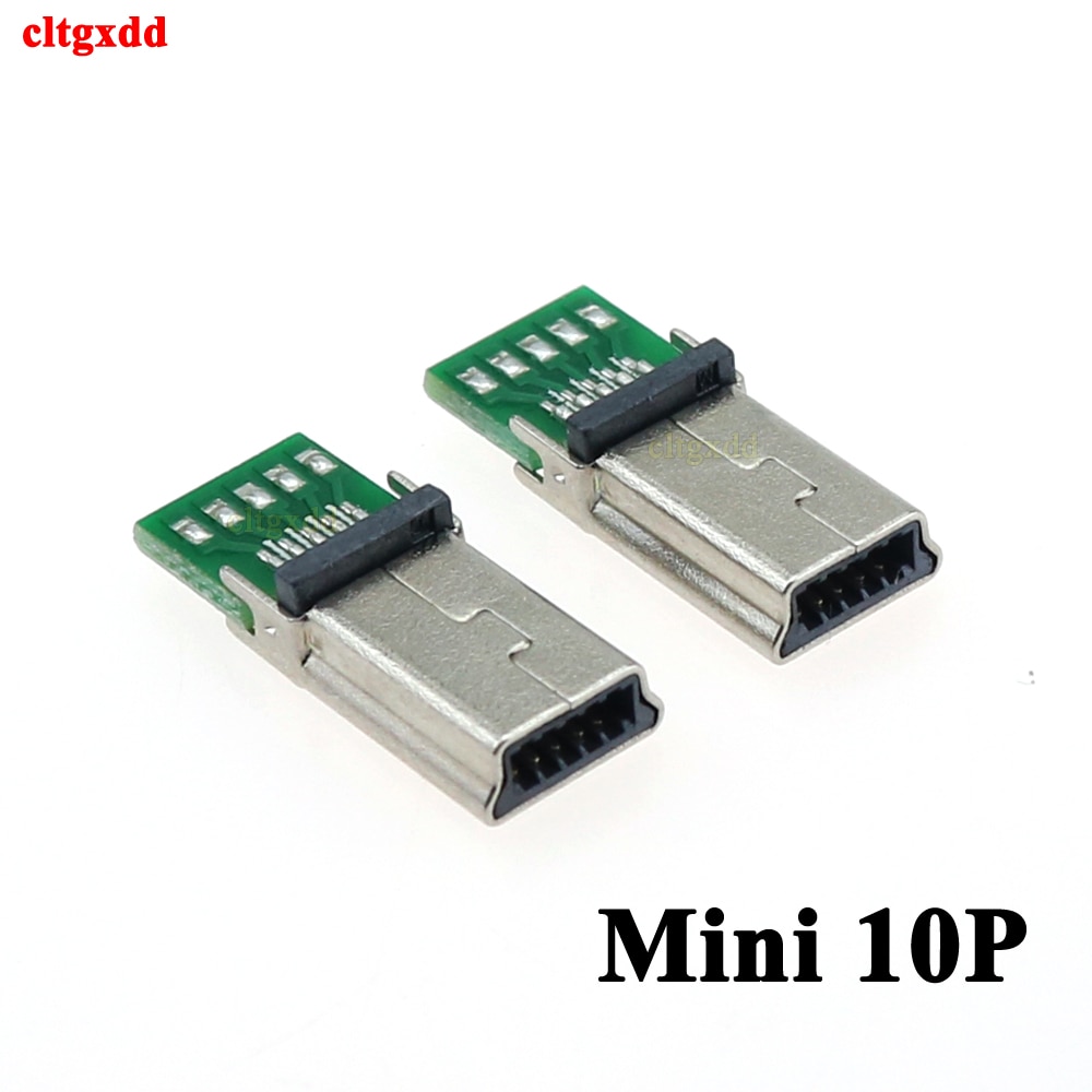 1-5Pcs Micro Mini Usb Mannelijke 10 Pin Usb 10Pin Pcb Connector Platte Stekker Adapter Voor MP3 MP4 socket