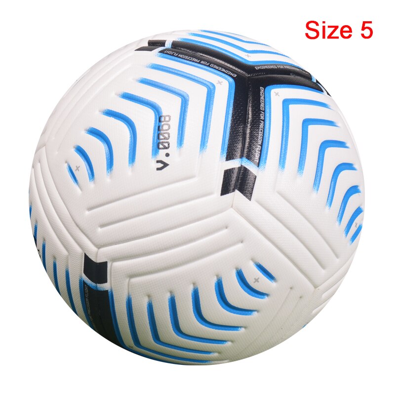 FußBall Bälle Offizielle Größe 5 Größe 4 PU Unterhose-beständig Nahtlose Spiel Ausbildung FußBall Ausrügestochen futbol: 21-Blau Weiß Größe 5