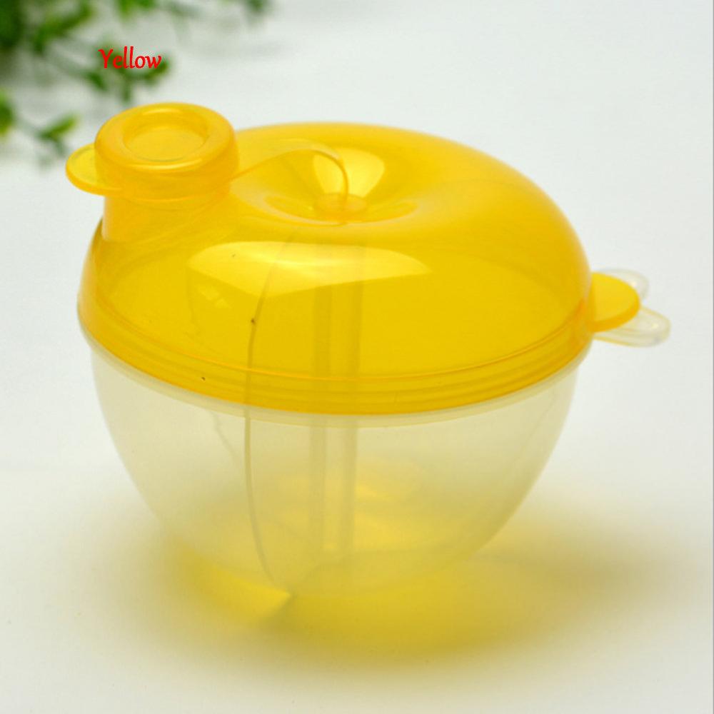 Portable Baby Infant Milk Powder Formula Dispenser Container Storage Feeding Box: Yellow