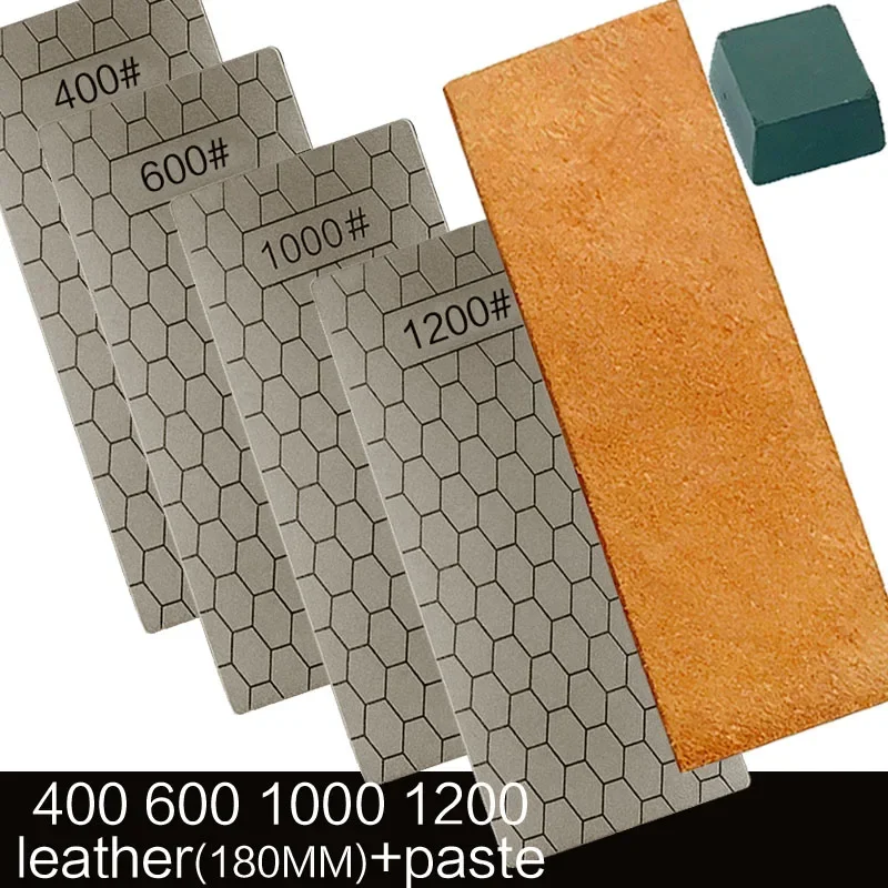 Afiador de faca de diamante, pedra de afiar ultrafina, superfície de favo de mel, pedra de amolar, acessórios de ferramenta de cozinha, aparelho de couro: Verde exército