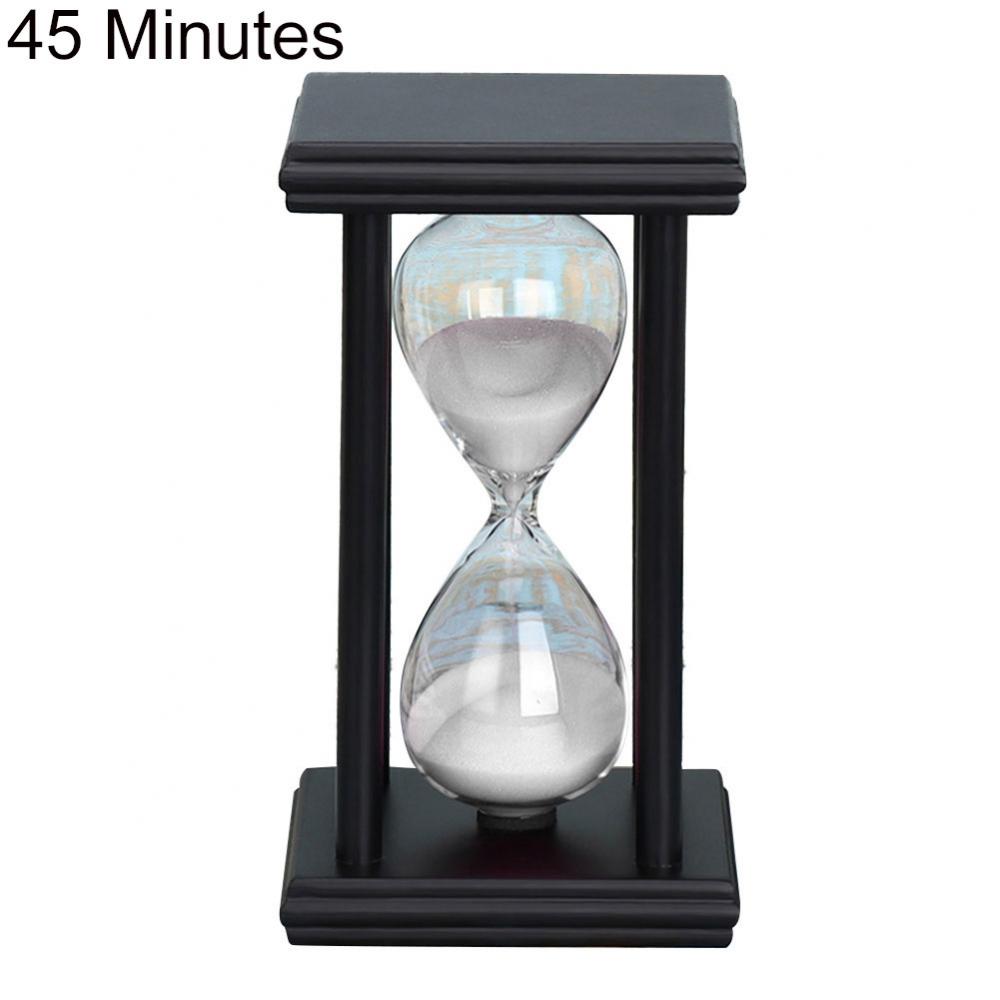 Sablier en Bois avec Minuterie pour Décoration de Maison, Horloge de Sable pour Cuisine et École, 45/60min: Black