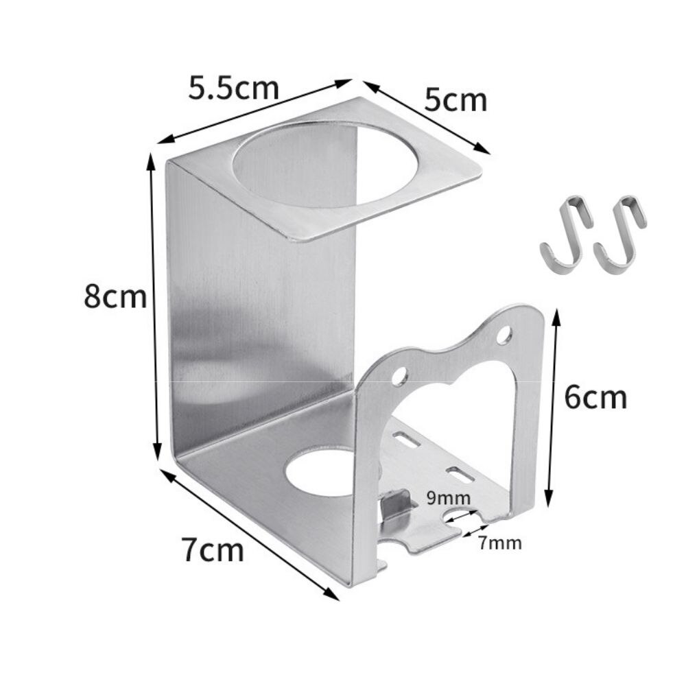 Stitch Toothbrush Holder Wall Mounted Shaver Holders Toothbrush Drain Storage Rack Stainless Steel Shelf Bathroom Accessories: C with 2 Hooks