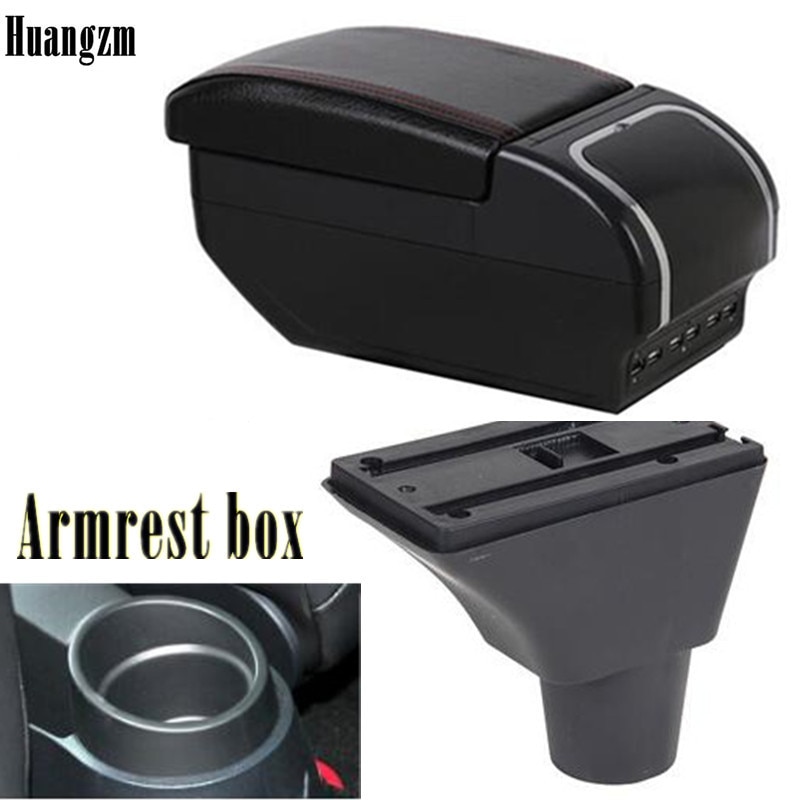 Voor Seat Ibiza Armsteun Doos Centrale Winkel Inhoud Opbergdoos Armsteun Doos Met Bekerhouder Asbak 9USB Interface