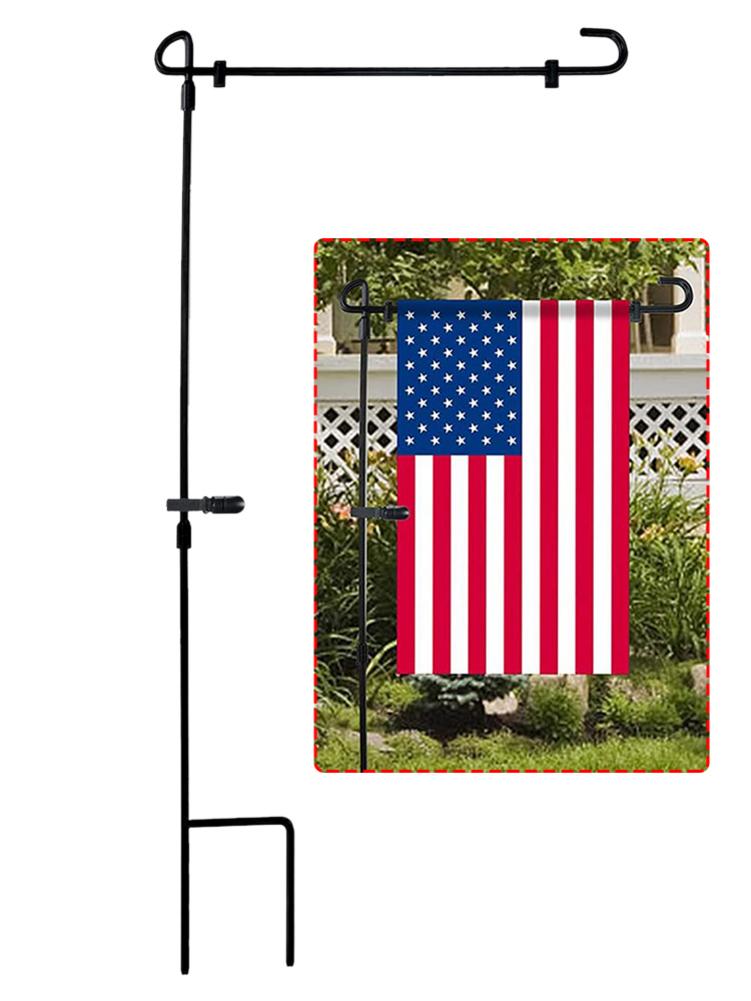 Garden Flag Stand Metal Flag Pole Holder Banner Flagpole For Home Outdoor Courtyard Garden Lawn