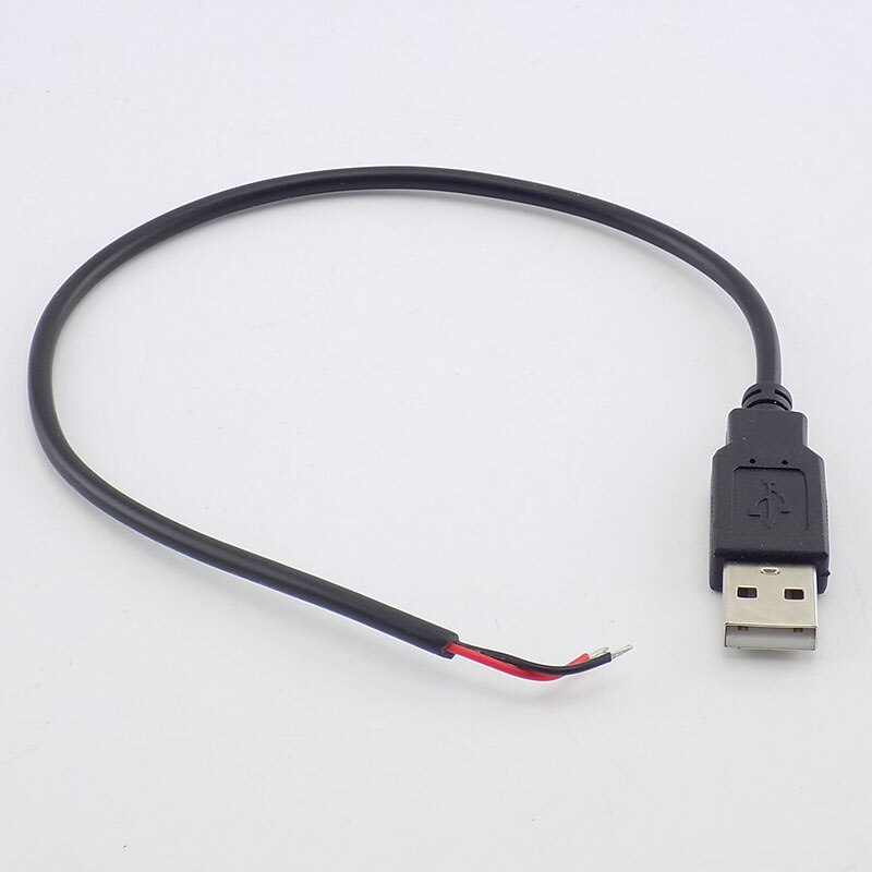 ESCAM USB 2.0 Type A Uros 2-nastainen Kaapeli Virtalähdeadapteri - 0.3m/1m/2m - DIY