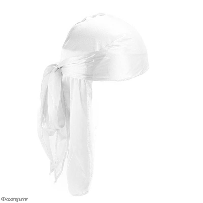 Men&#39;s Satin Durags Bandanna Pink Turban Wigs Pirate Hat Men Silky Durag Headwear Headbands: HT2072WT