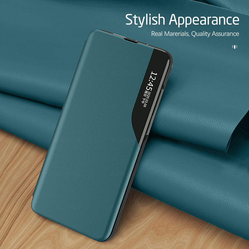 Funda de teléfono con tapa magnética con ventana para Xiaomi Redmi Note 14 13 Pro Plus 5G 4G, soporte de cuero para libro, Funda anticaída
