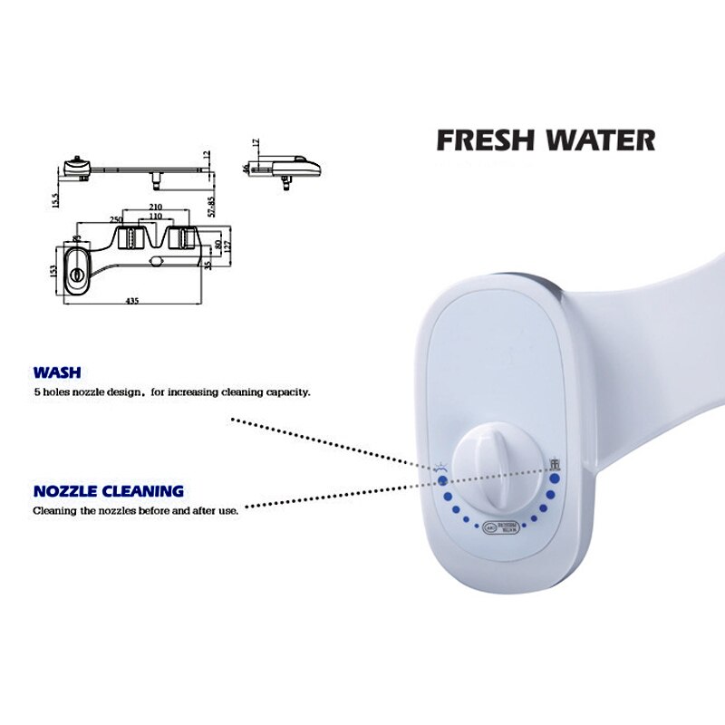 Echt Vaknz Toiletbrillen bidet bidet kraan eenvoudige schoon toilet seat