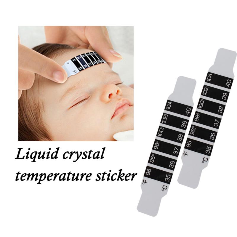 10pcs Baby Forehead Band LCD Color Changing Body Thermometer Test Temperature Sticker
