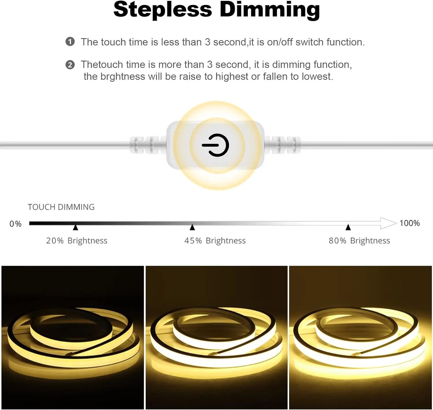 1 m/2 m/3 m LED-Lichtleiste, wasserdicht, 5 V, USB-Kolben-LED-Streifen, flexibel, dimmbar, LED-Streifen für Schlafzimmer Ich bin Innen- und Außenbereich