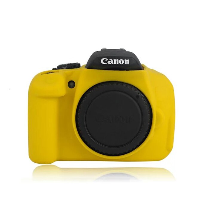 Estuche portátil para cámara cubierta de goma de silicona para Canon EOS 700D 650D 600D Kiss X5 X6 X7i Rebel T3i T4i T5i Protector de cuerpo: Yellow