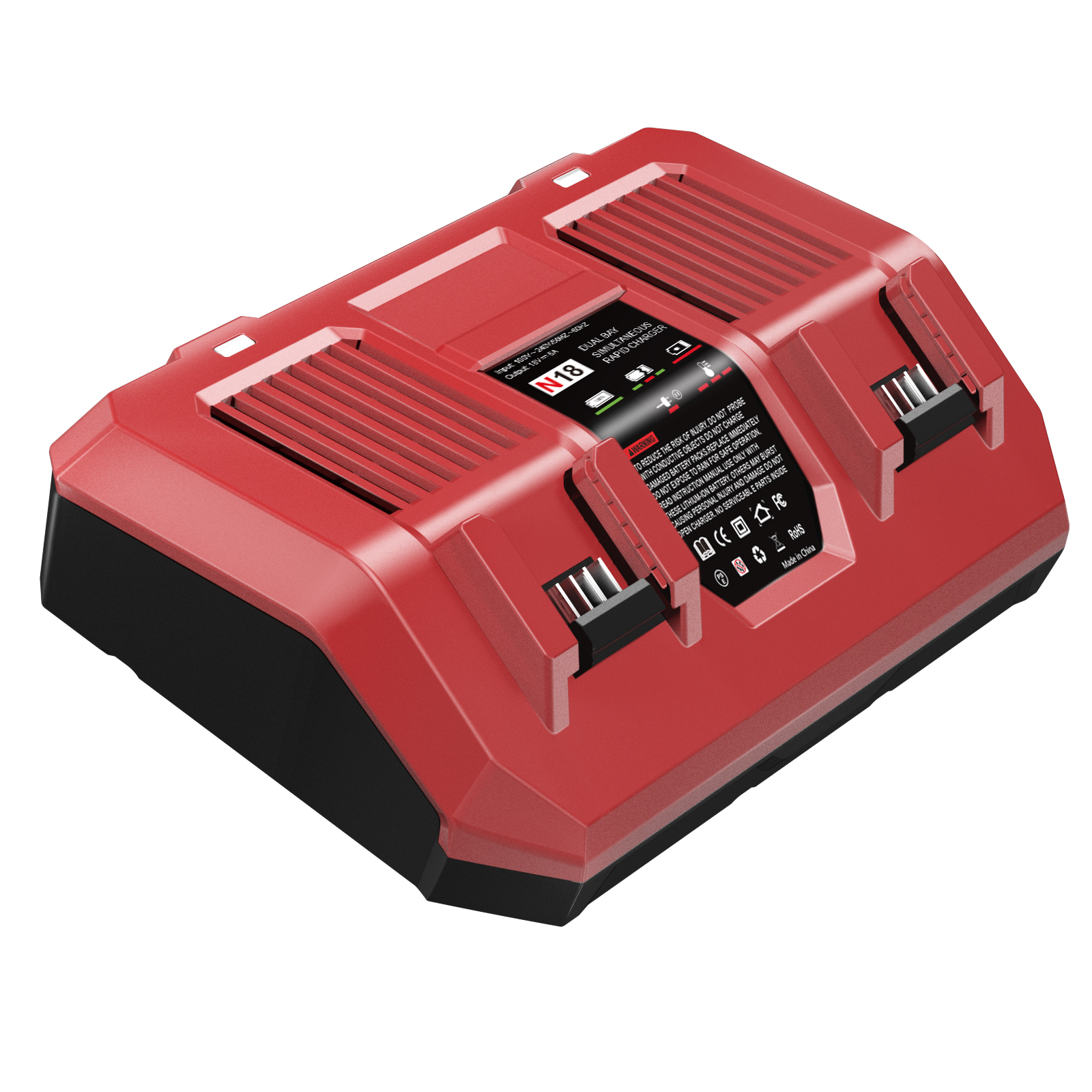 Pour batterie Milwaukee M18 double chargeur 6A 18V pour batterie Li-ion Milwaukee M18B5 XC 48-11-1815 48-11-1850 2604-22 2604-20
