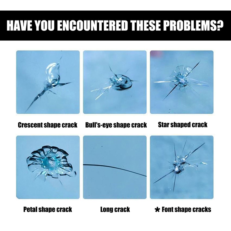 20ml Windshield Automotive Glass Nano Repair Fluid Glass Crack Chip Repair Kit