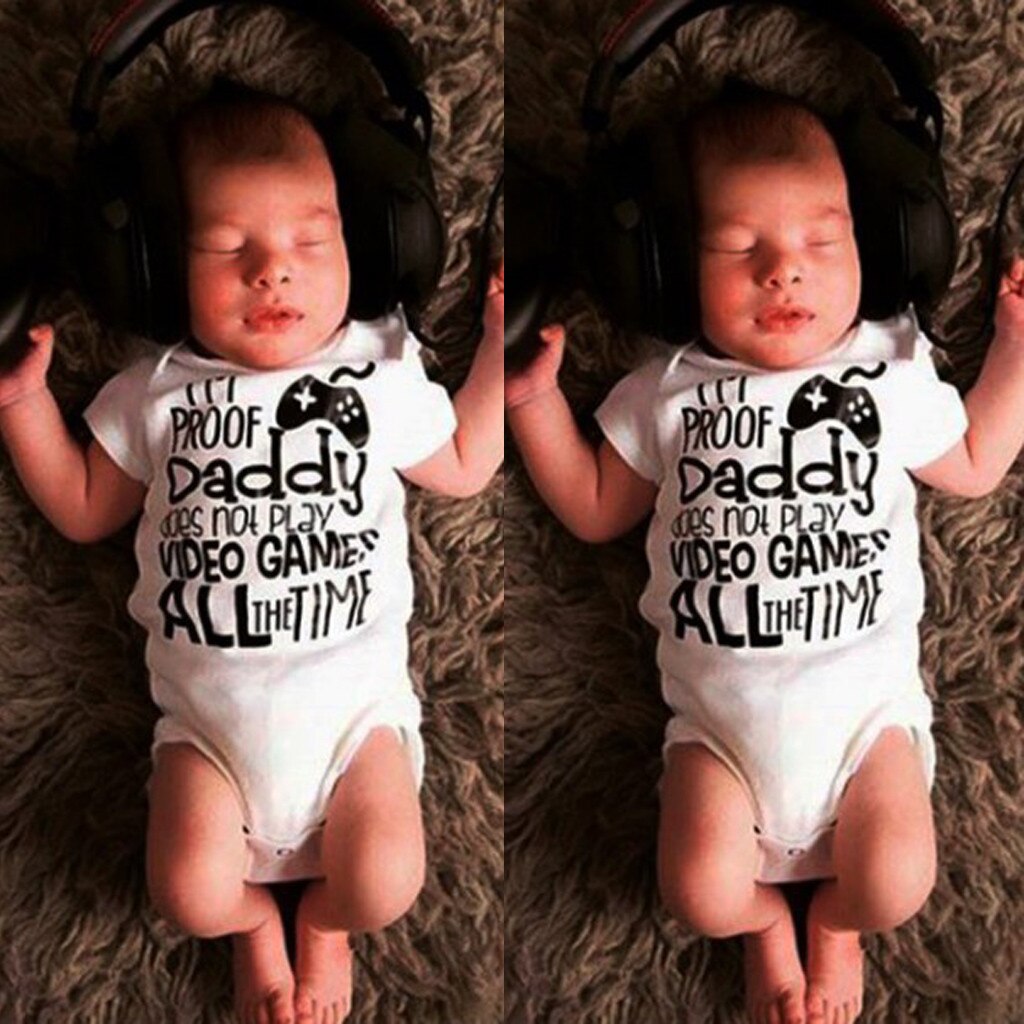 Mono de 0-24M para recién nacido, mono de manga corta con letras, ropa para bebé recién nacido