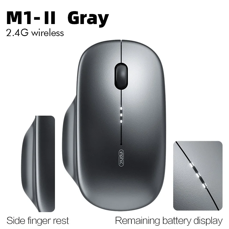 Inphic  m1 Profi kabellose maus, wiederaufladbare, geräuschlose maus, bluetooth-funkmaus mit drei modi, akkuanzeige + usb-c-ladefunktion: Blau