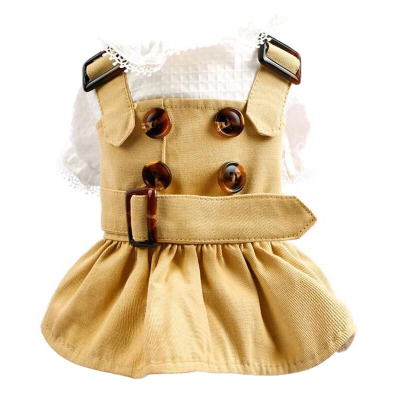 Forår sommer hundetøj dejlig britisk stil prinsessekjole dyre kjole outfits tøj til små hunde hvalpe kjole hunde: L