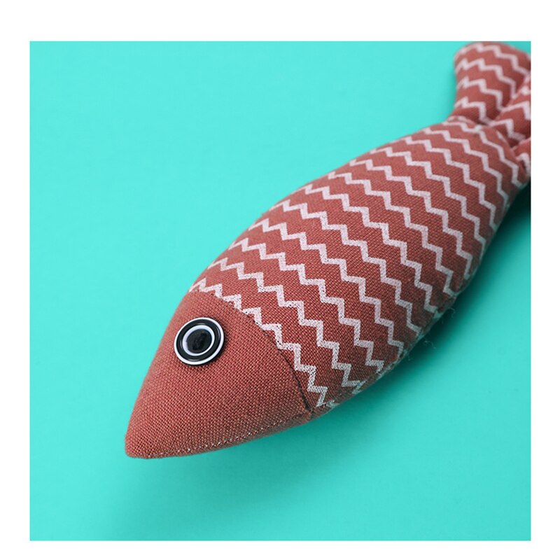 Brinquedos para animais de estimação gato mastigar brinquedos de linho material engraçado gato peixe travesseiro built-in simulação gato fantoche suprimentos para animais de estimação acessórios do gato