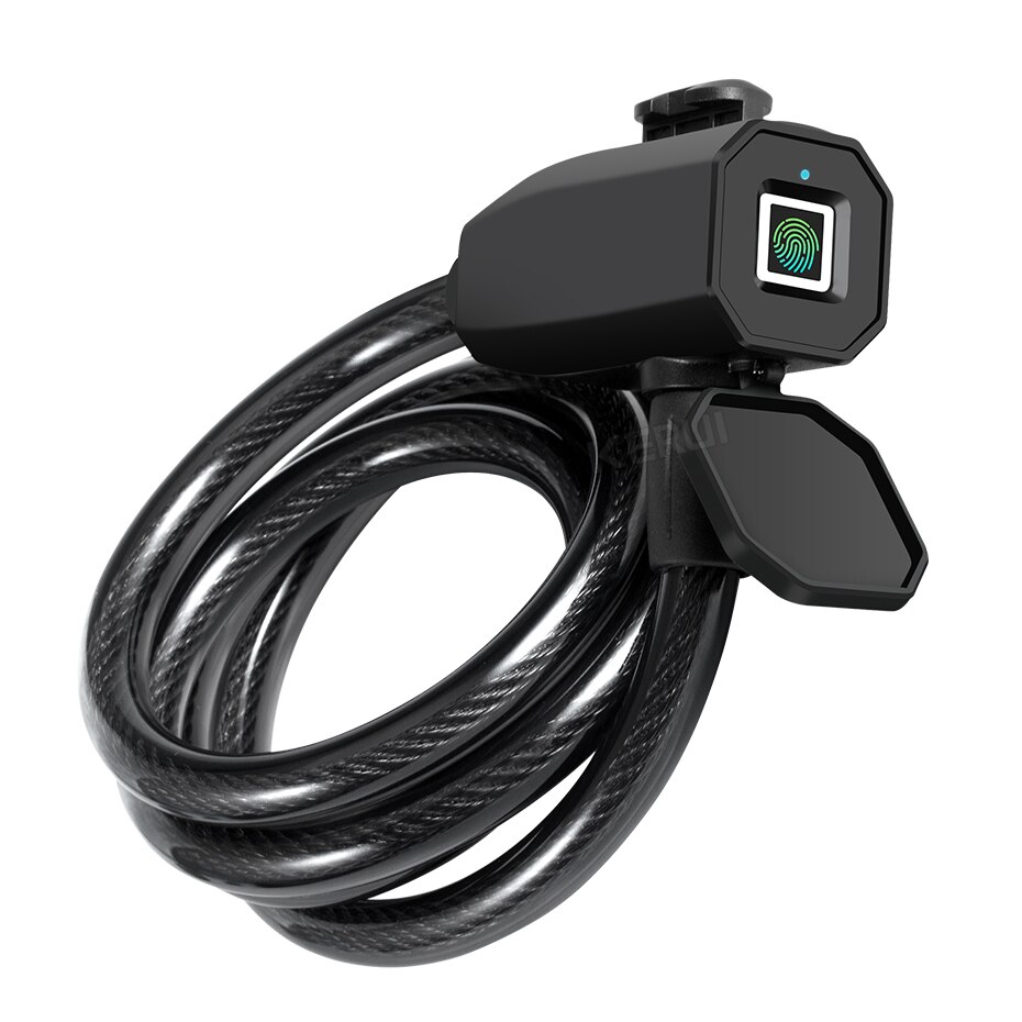 KERUI-cerradura inteligente antirrobo con huella dactilar, para motocicleta, coche eléctrico, candado con Cable para bicicleta y exterior