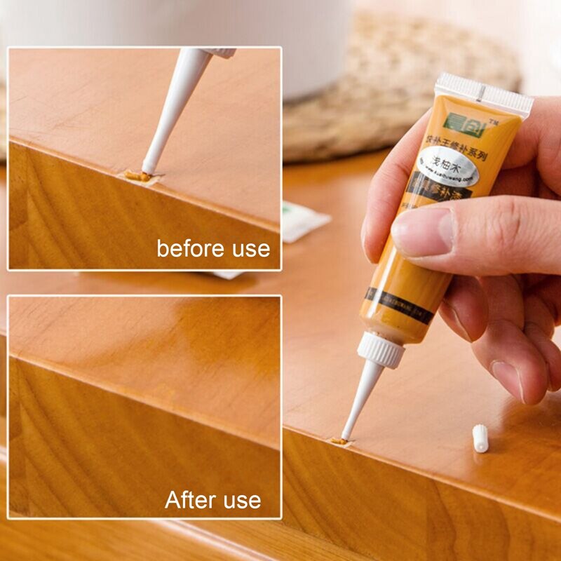 Wood Filler 5PCS Repair Kit Floor And Furniture Scratch Touch Up Restore For Floor, Table, Door, Cabinet Restore Wood Surface