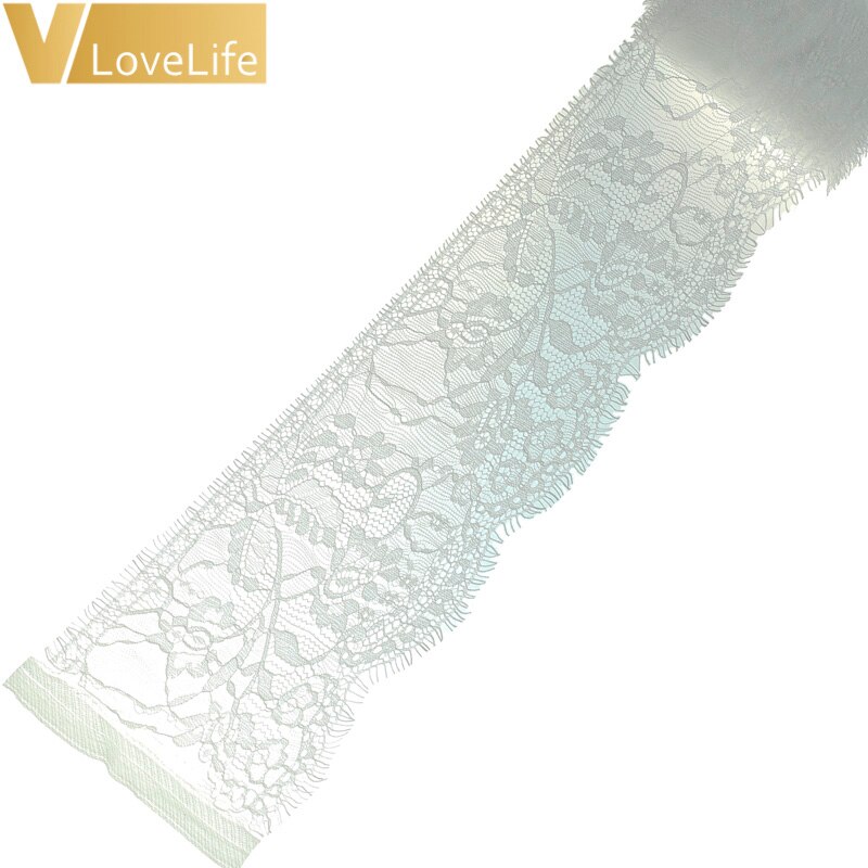 DIY Ribbon 118" Lace Fabric Trim White Black Trim Embroidered For Sewing Decoration African Lace Fabric Beautiful: F-White